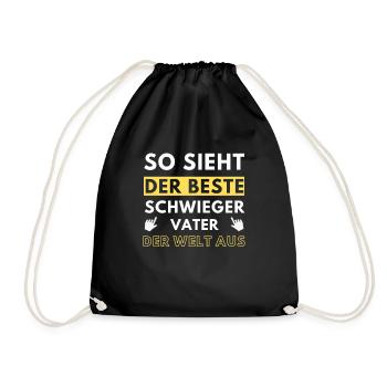 Schwiegervater witziger Spruch - Turnbeutel - Schwarz - Vorne