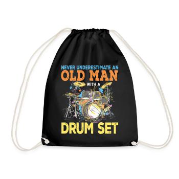 Drums Drummer Drummer Drums Gift - Sac de sport léger - noir - Devant