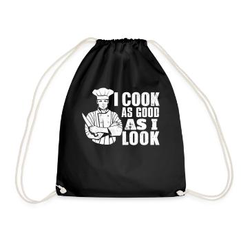 Cuisinier cuisinier cuisinier chef cuisinier - Sac de sport léger - noir - Devant