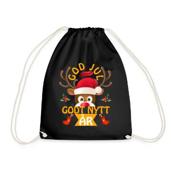 Christmas Christmas Christmas Christmas Christmas - Drawstring Bag - black - Front
