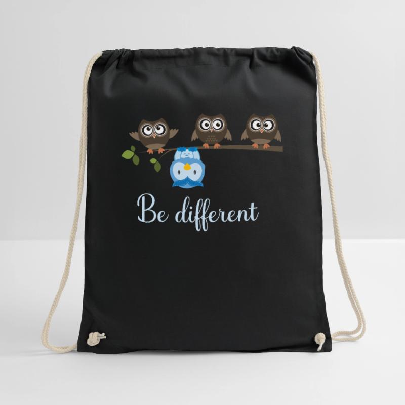 Be Different Eule Turnbeutel