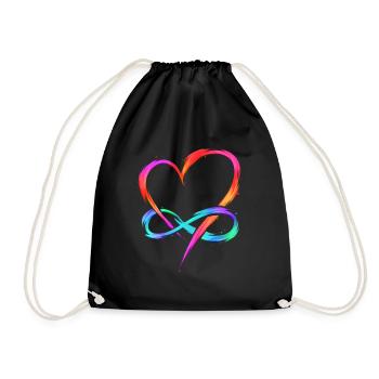 Polyamory - Infinity Heart - Polyamorie Artwork - Turnbeutel - Schwarz - Vorne