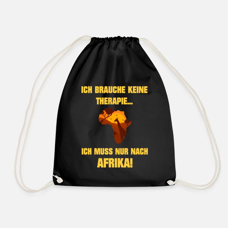 Afrika - Turnbeutel - Schwarz