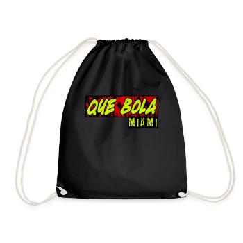 Que Bola Miami, Cuban Roots, Miami Cuba, Kuba - Turnbeutel - Schwarz - Vorne