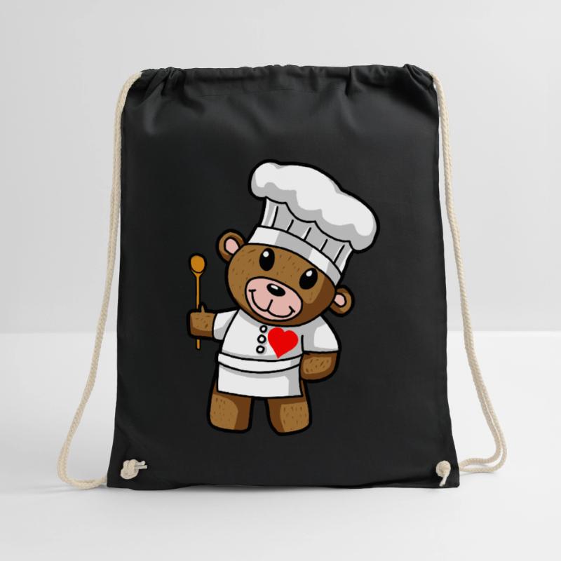 Koch Teddy Chefkoch Restaurant Berufe kochen Turnbeutel