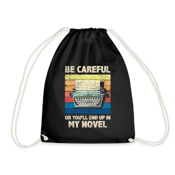 Author retro typewriter - Drawstring Bag - black - Front