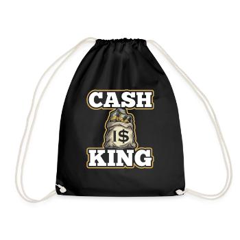 Cash Is King Dollar Money Bag Entrepreneur - Sac de sport léger - noir - Devant