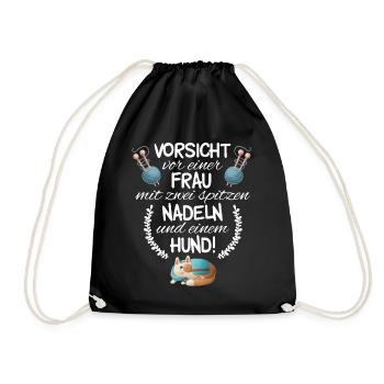 Perfekter Wolle Spruch für Mütter Geschenk - Turnbeutel - Schwarz - Vorne