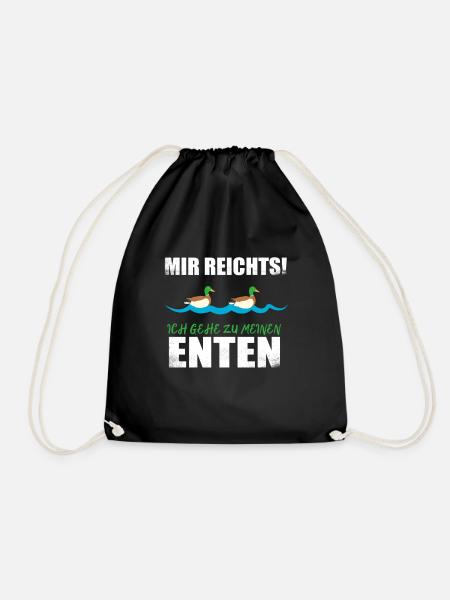 Mir reichts ich gehe zu meinen Enten - Ente - Turnbeutel - Schwarz