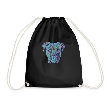 Boxer Funny - Drawstring Bag - black - Front