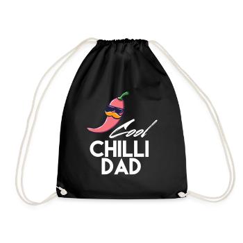 Chilli Spruch Papa - Turnbeutel - Schwarz - Vorne