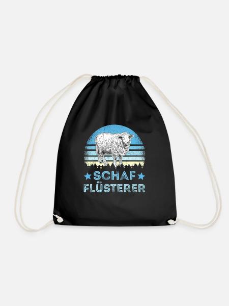 Sheep Sheep Whisperer Shepherd Shepherd Shepherd Gift - Drawstring Bag - black