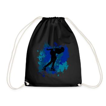 Conception de patineur de vitesse - Sac de sport léger - noir - Devant