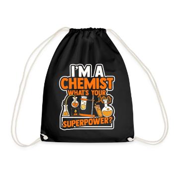 chemistry - Drawstring Bag - black - Front