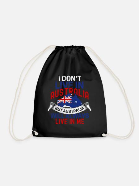 Australia - Drawstring Bag - black