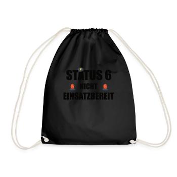 Polizist Status 6 Lustiges Geschenk - Turnbeutel - Schwarz - Vorne