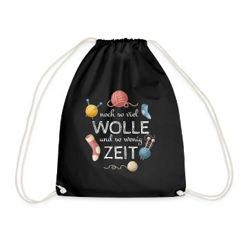 Netter Strickmuster Spruch für Großmütter Geschenk - Turnbeutel - Schwarz - Vorne