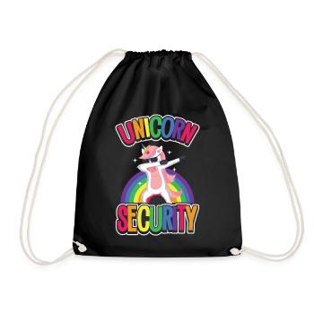 Sécurité de la licorne - Sac de sport léger - noir - Devant