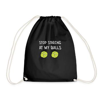 Tennis drôle disant tennis balle tennis - Sac de sport léger - noir - Devant