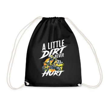 Motocross extreme sport racing gift - Drawstring Bag - black - Front