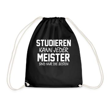 Meister Handwerker Handwerksmeister Elektrotechnik - Turnbeutel - Schwarz - Vorne