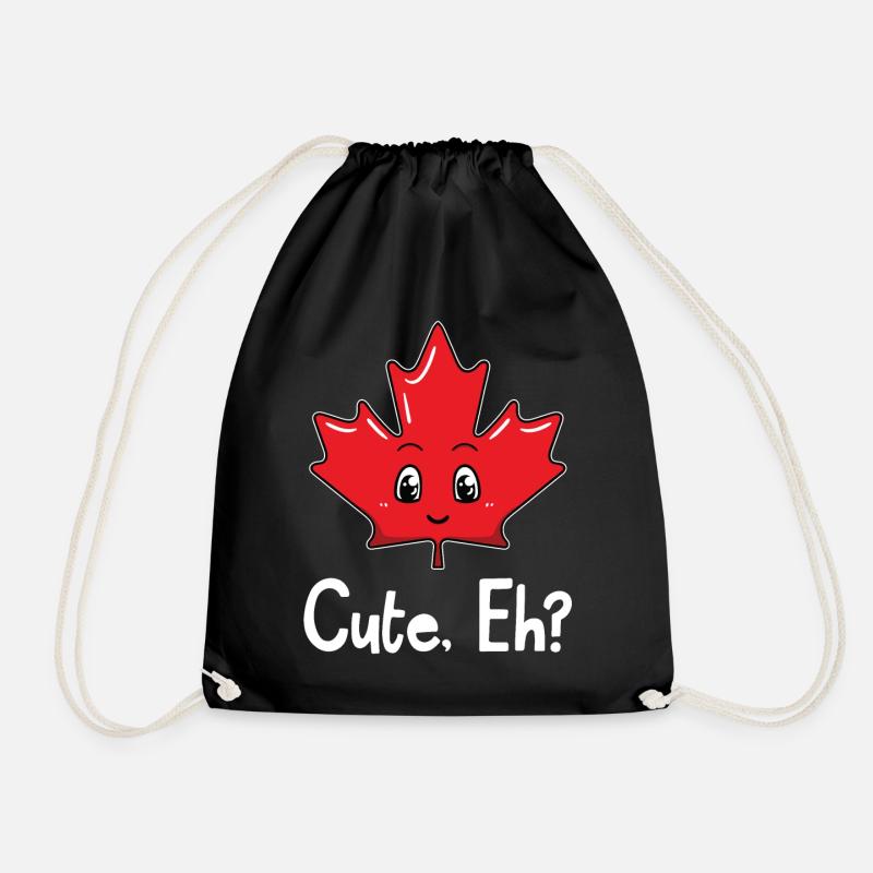 Cute Eh Canada Maple Leaf - Turnbeutel - Schwarz