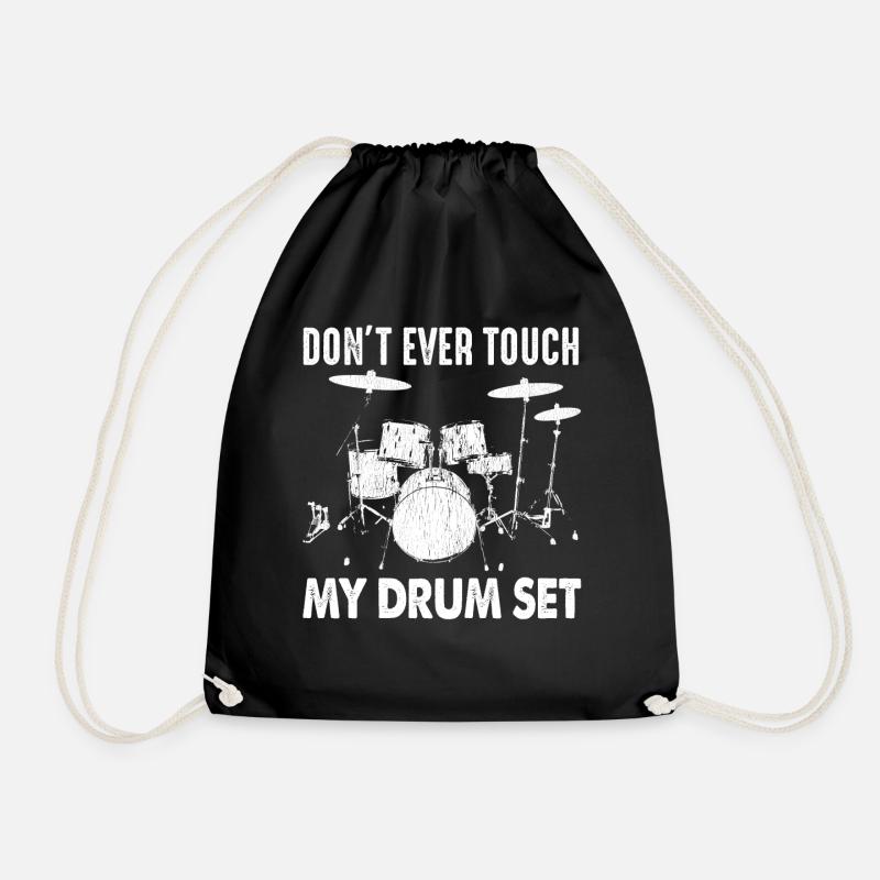 Schlagzeug Schlagzeuger Drummer Drum Geschenk - Turnbeutel - Schwarz