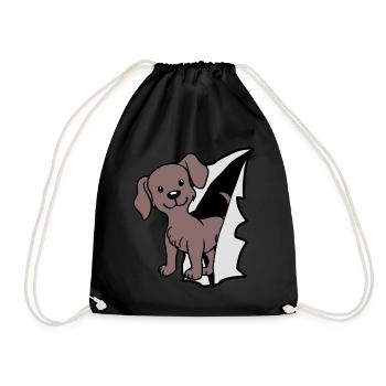 Dog Dogs Dog Owner Dog Lovers Children - Drawstring Bag - black - Front