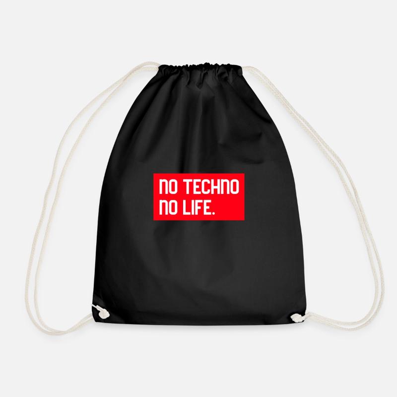 Techno Techno Festival Deep techno techno musik - Turnbeutel - Schwarz