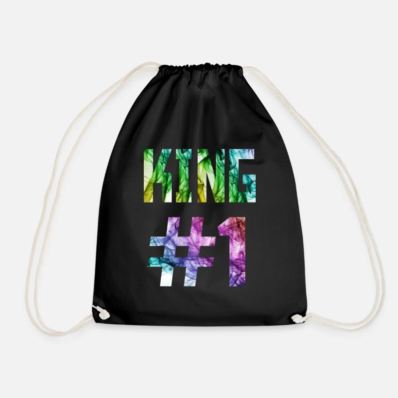 KING 01, King #1, Queen Design im Store - Turnbeutel - Schwarz