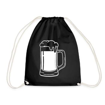 Boire de la bière alcoolisée - Sac de sport léger - noir - Devant