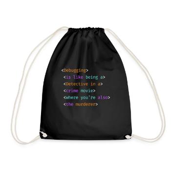 99 Little Bugs In The Code Programmierer Coding - Turnbeutel - Schwarz - Vorne