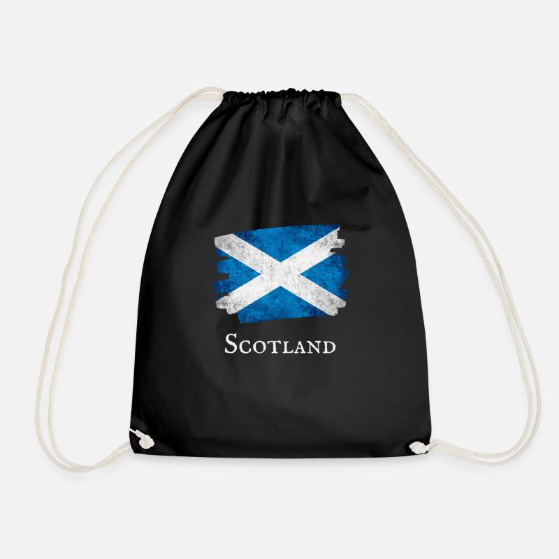 Scotland Grunge Flag - Turnbeutel - Schwarz