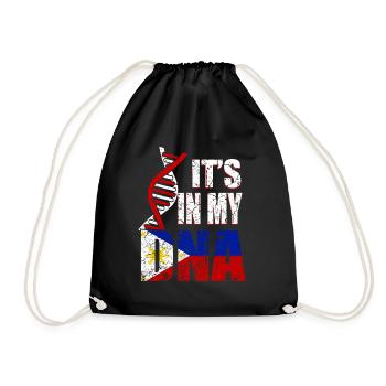Philippinische DNA - Turnbeutel - Schwarz - Vorne