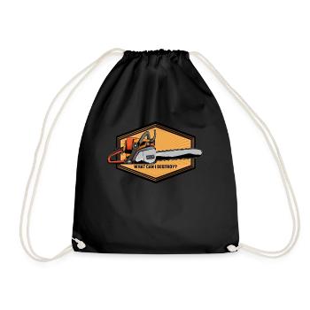 Tronçonneuse Tronçonneuse What Can I Destroy ? Cadeau - Sac de sport léger - noir - Devant