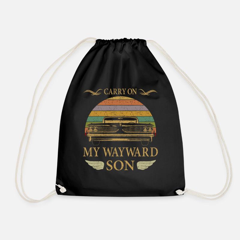 Carry On My Wayward Son Vintage Tee - Turnbeutel - Schwarz
