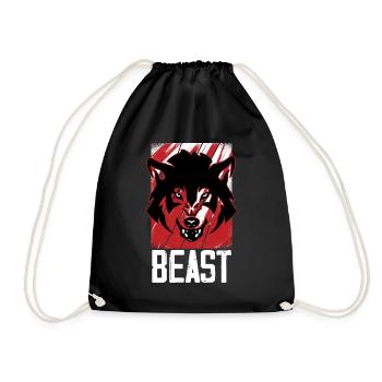 Wolf Lead Wolf Gift Puppy Wolves - Drawstring Bag - black - Front