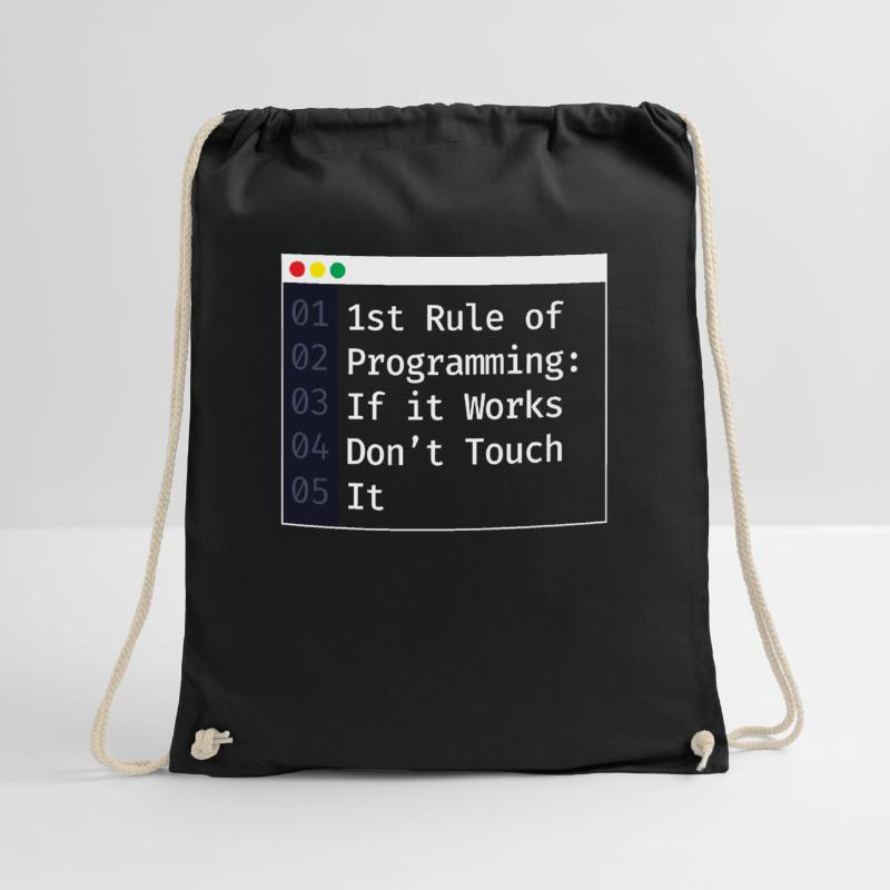 1st Rule Of Programming Programmierer Coding Turnbeutel
