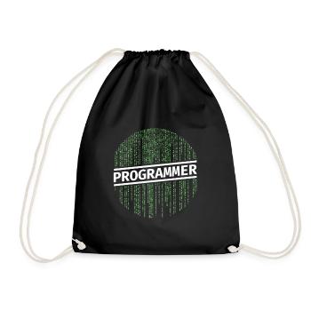 Programmer Programmierer Coding - Turnbeutel - Schwarz - Vorne