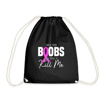 Breast Cancer Breast Cancer Breast Cancer Month - Drawstring Bag - black - Front