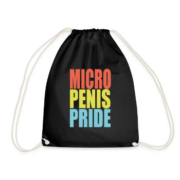 Micro penis pride - Drawstring Bag - black - Front