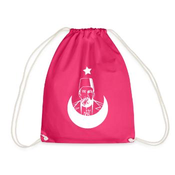 Abdulhamid II Osmanli Türkiye Ottoman Empire - Drawstring Bag - fuchsia - Front