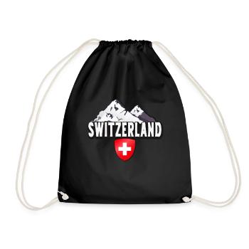 Suisse accueil montagnes Suisse - Sac de sport léger - noir - Devant