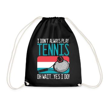 tennis tennis player raquette de tennis court de tennis sp - Sac de sport léger - noir - Devant
