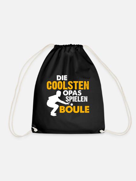 Die coolsten Opas spielen Boule - Turnbeutel - Schwarz