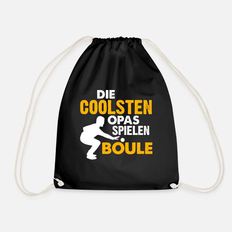 Die coolsten Opas spielen Boule - Turnbeutel - Schwarz