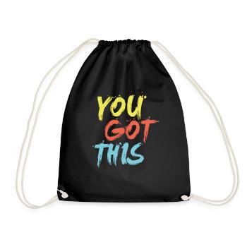 Tu peux le faire - Sac de sport léger - noir - Devant