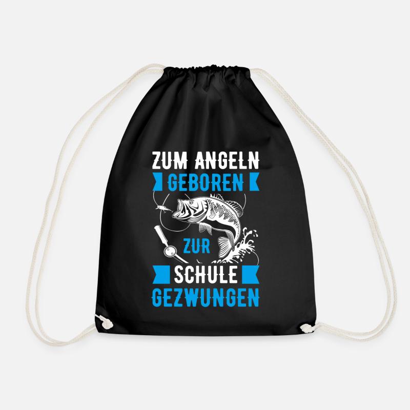 Angler Kinder Geschenk - Turnbeutel - Schwarz