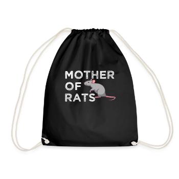 Ratte mother of rats - Turnbeutel - Schwarz - Vorne