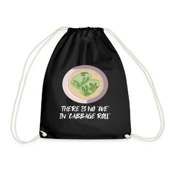 Cabbage roll - Drawstring Bag - black - Front